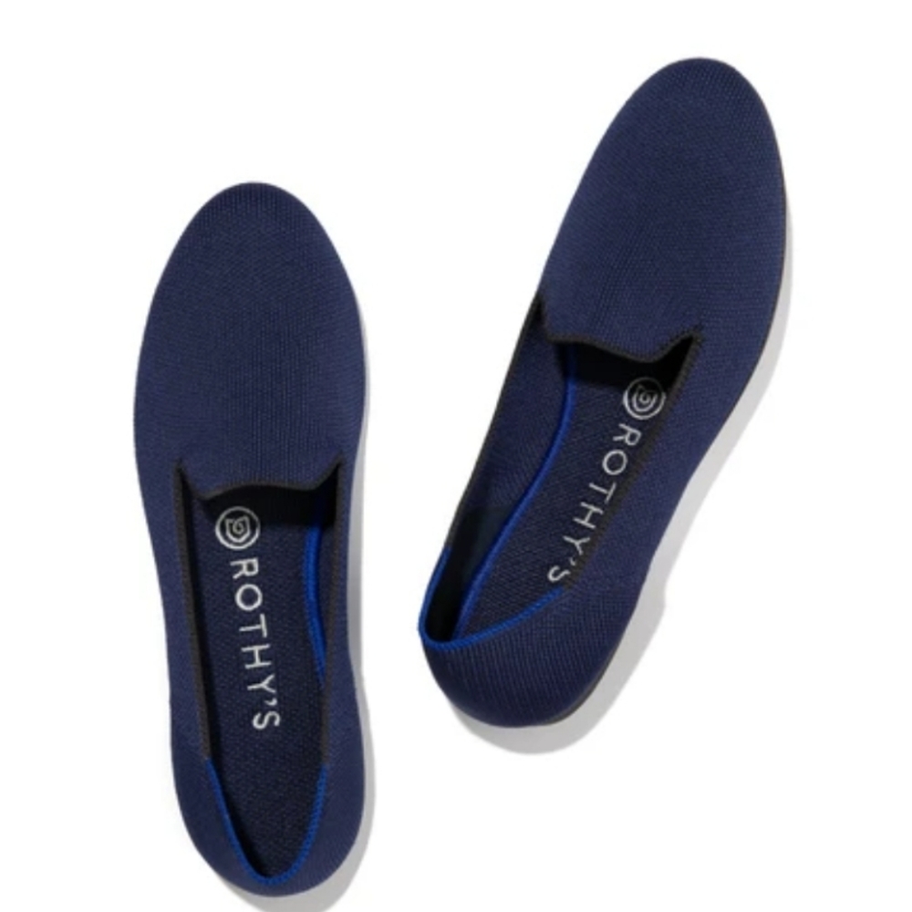 Authentic Rothy's The Loafer Navy with round toe